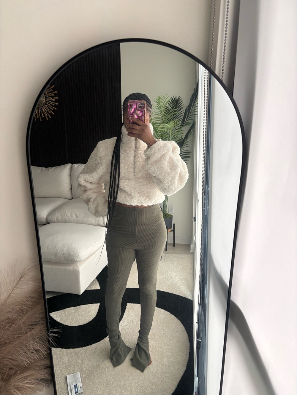 Prettylittlething High-Rise Olive Green Stretch Leggings